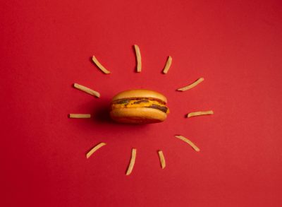 cheeseburger and fries concept from McDonald's, how to lose weight while eating McDonald's