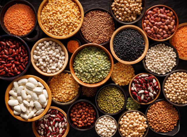 dried beans, lentils, and legumes