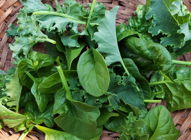 leafy greens with kale and spinach